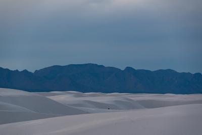 A view of mountains and sand dune