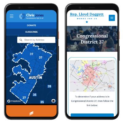 District Map Pages on Chris Jones ATX vs Vote Doggett on Mobile